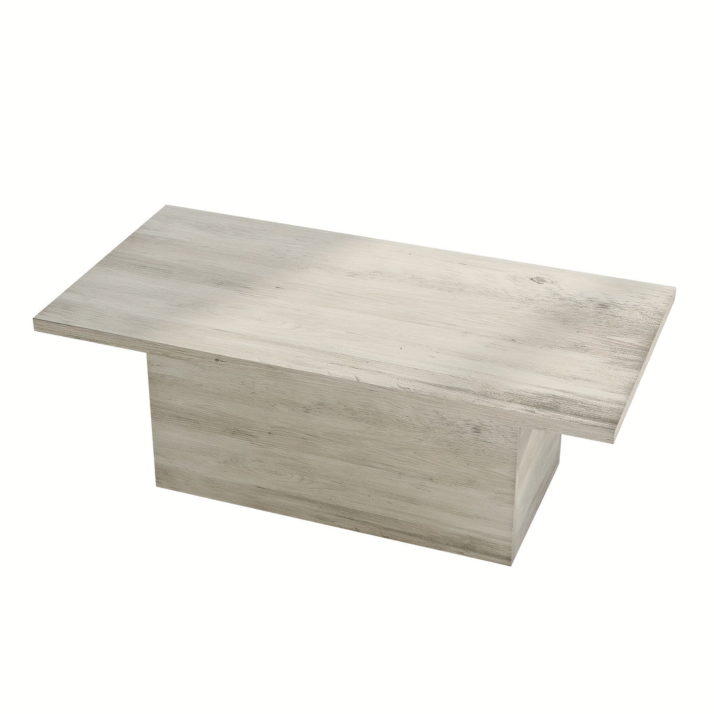 Modern Minimalist Coffee Table, 55 LBS Capacity, 47.25-Inch Waterproof Desktop, Premium Design for Living Room and Office