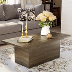 Modern Minimalist Coffee Table, 55 LBS Capacity, 47.25-Inch Waterproof Desktop, Premium Design for Living Room and Office