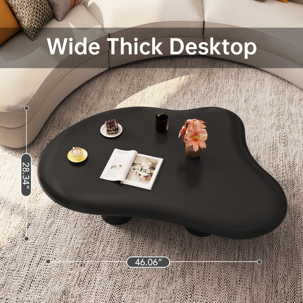 Irregular Coffee Table, Cute Modern Living Room Cloud Table, Cartoon Coffee Table, Four-Legged Living Room Indoor Coffee Table, Small Space Minimalist Style Center Table, Small Space, Easy to Assemble